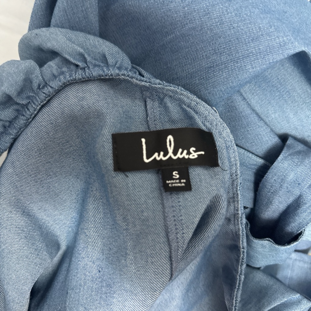 Lulu's Light Blue Ruffle Dress - Picture 3 of 3